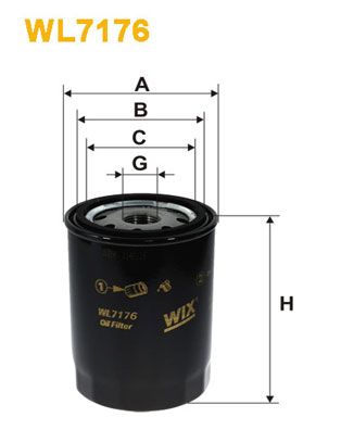 WIX FILTERS Eļļas filtrs WL7176